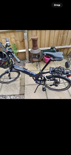 Blue halfway folding bike - blue, with