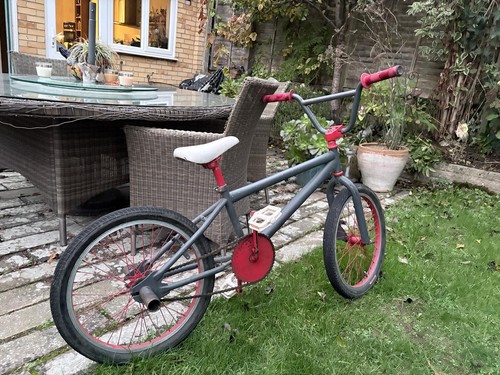 Grey red white bmx - grey/red/white, with